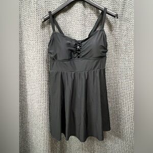 Torrid Wireless Short Lattice Front Swim Dress With Brief Size 1